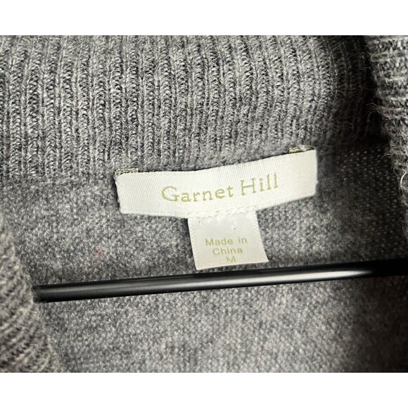 Garnet Hill Women's M Oversized Turtleneck Sweater Tunic Wool/Cashmere Gray - Picture 5 of 9